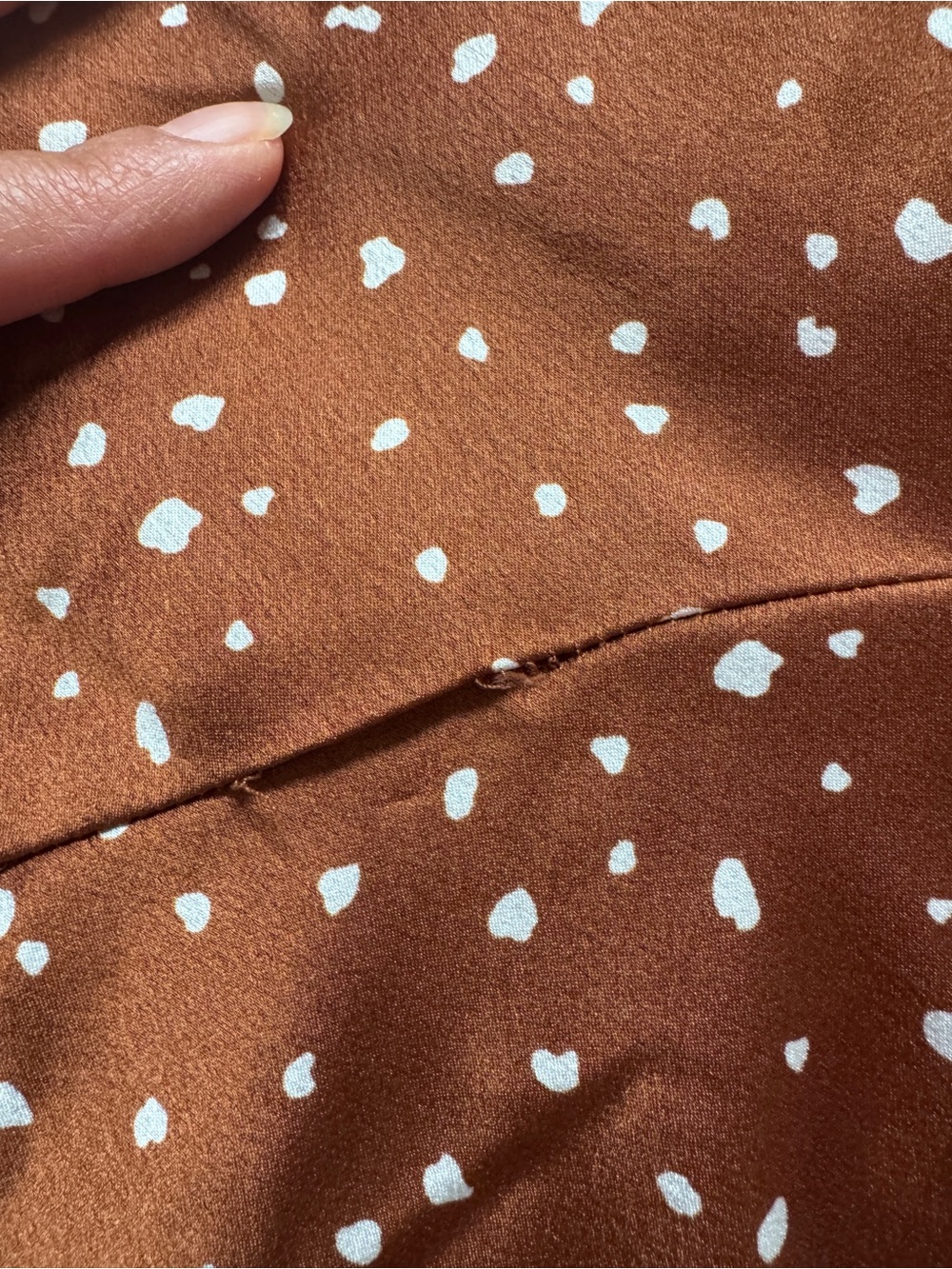 Abercrombie & Fitch Brown Polka Dot Maxi Skirt - Picture 3 of 5